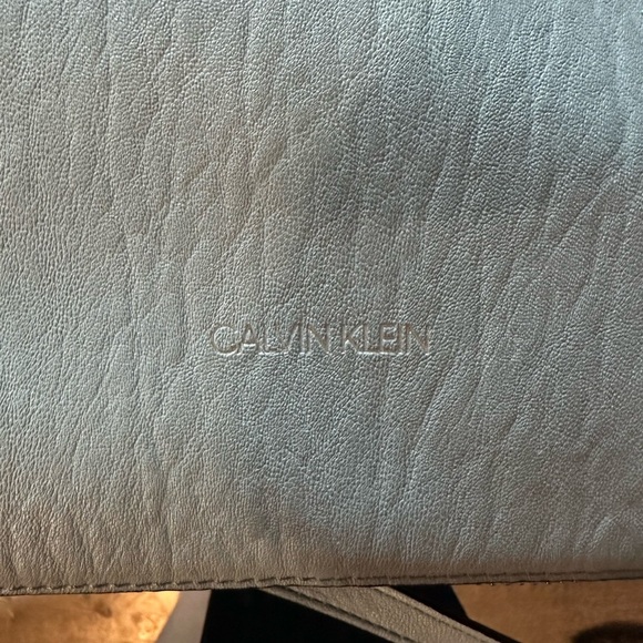 Blue Calvin Klein Satchel bag with handles and shoulder strap. - Picture 3 of 5